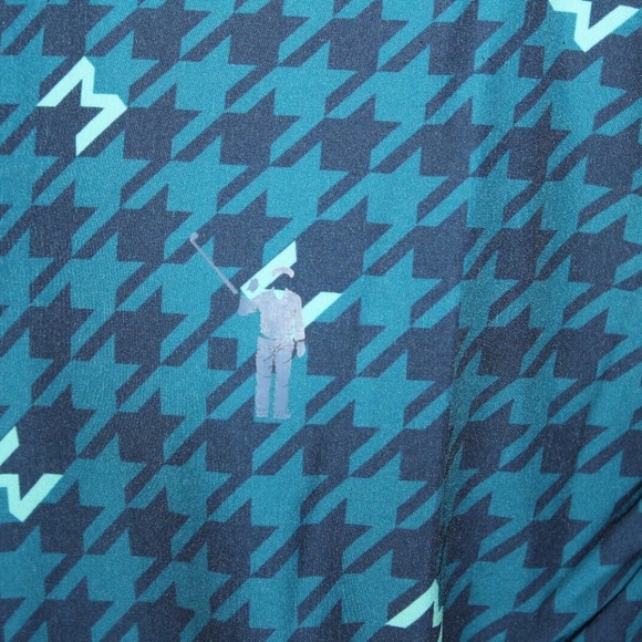 NWT $95 William Bill Murray Golf Houndstooth Long Sleeve Button Shirt Size L XL - Picture 5 of 10